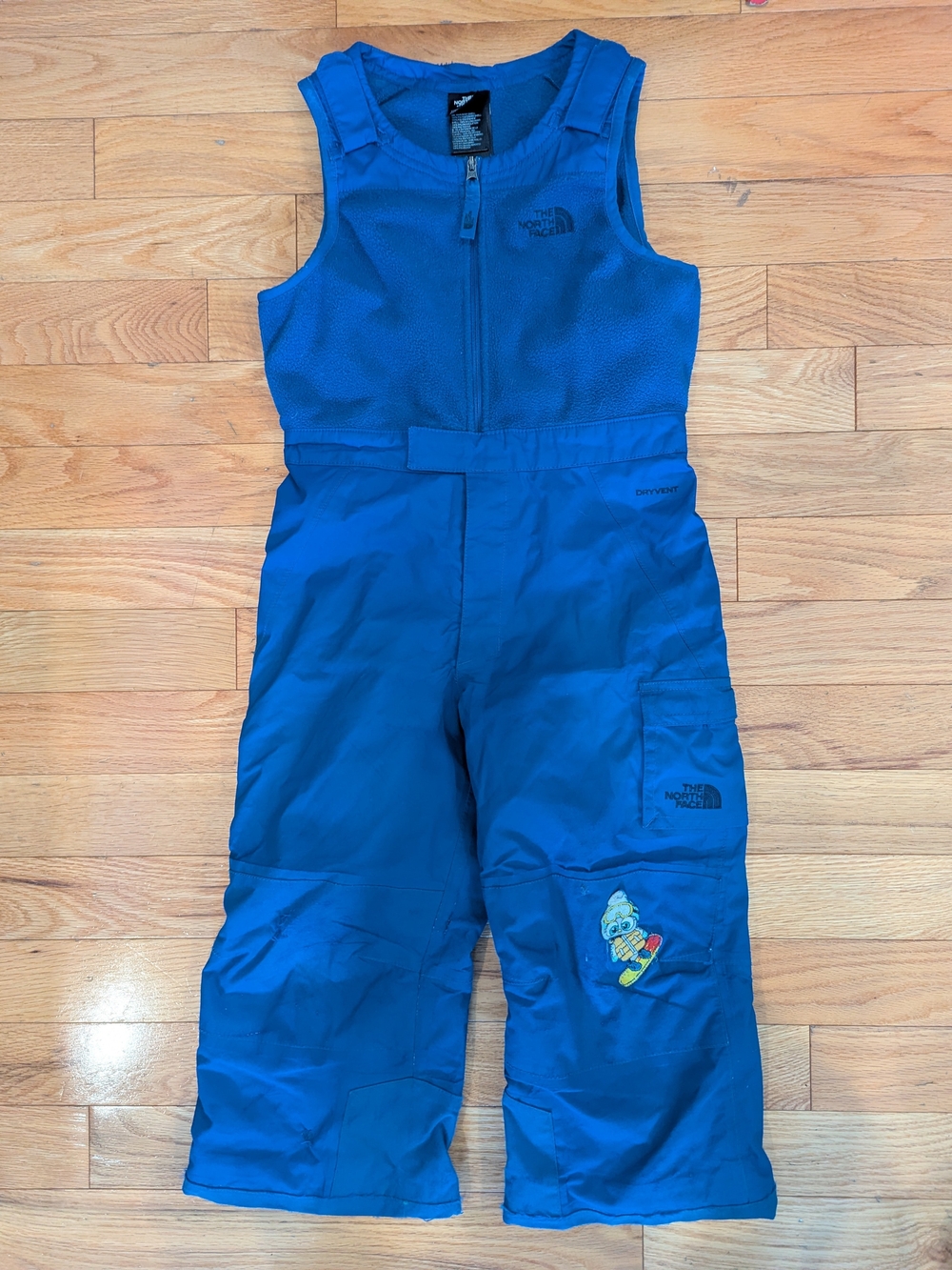 0The North Face Royal Blue Kids' Snow Overalls Bib 4t